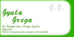 gyula grega business card